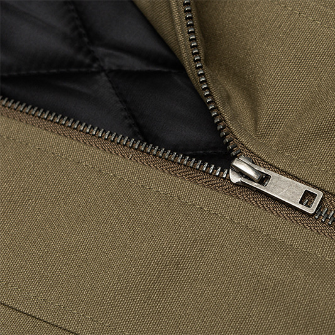 Faux layered wool polo collar knit N748