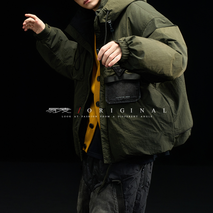 [YMORIGINAL] White Duck Down Washer PE Hooded Jacket N850