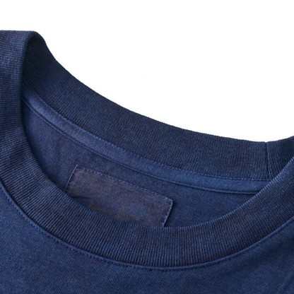 インディゴ染め　長袖Tシャツ　N1324