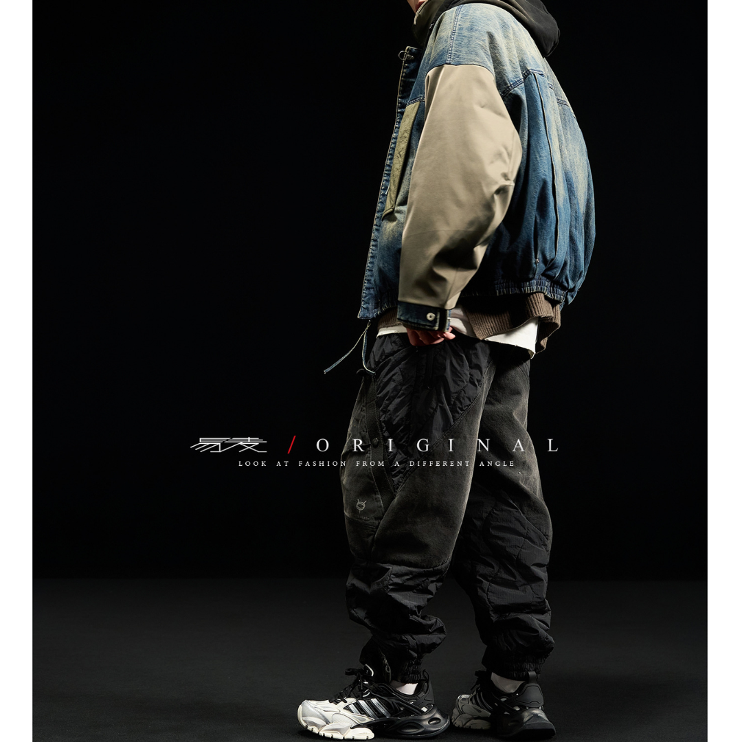 [YMORIGINAL] White Duck Down Denim Layered Jacket N856