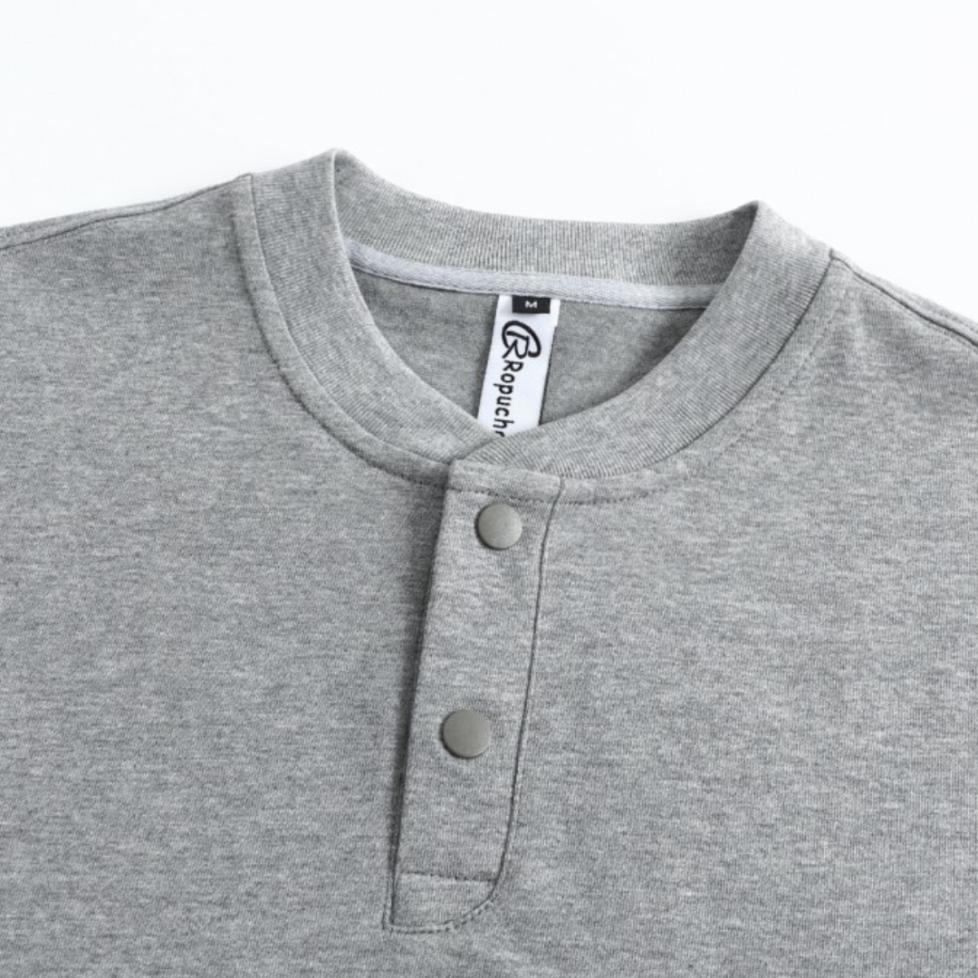 ヘビーウェイト　ヘンリーネック　Tシャツ　N1615