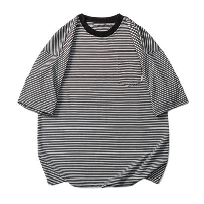 リンガーネック　ボーダー　半袖Tシャツ　N300