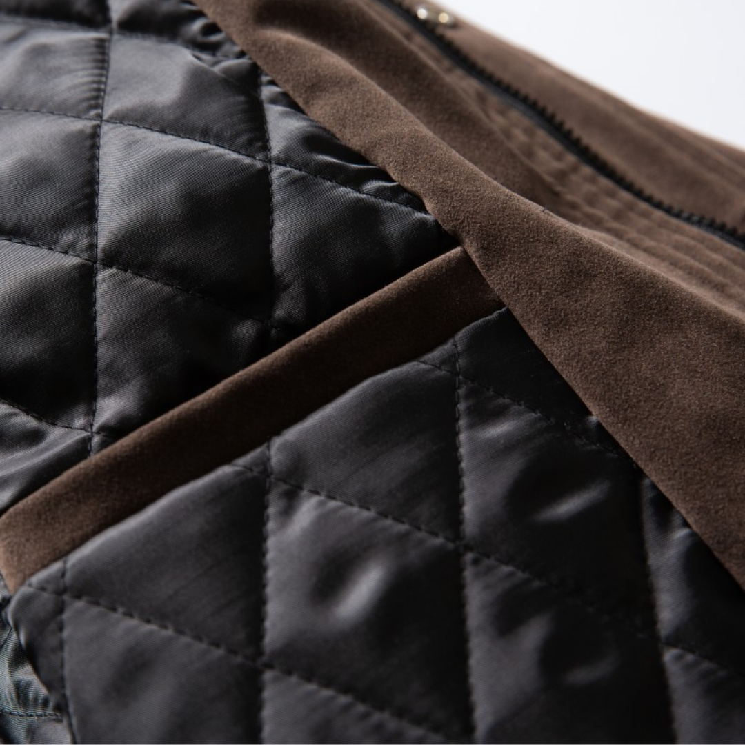 Faux layered wool polo collar knit N748