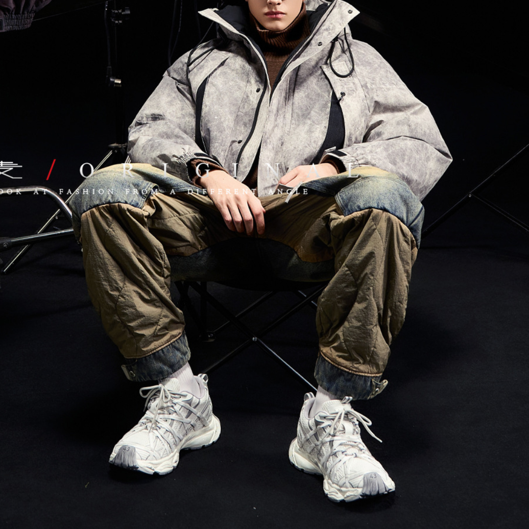 [YMORIGINAL] White Duck Down Fog Color Hooded Jacket N843