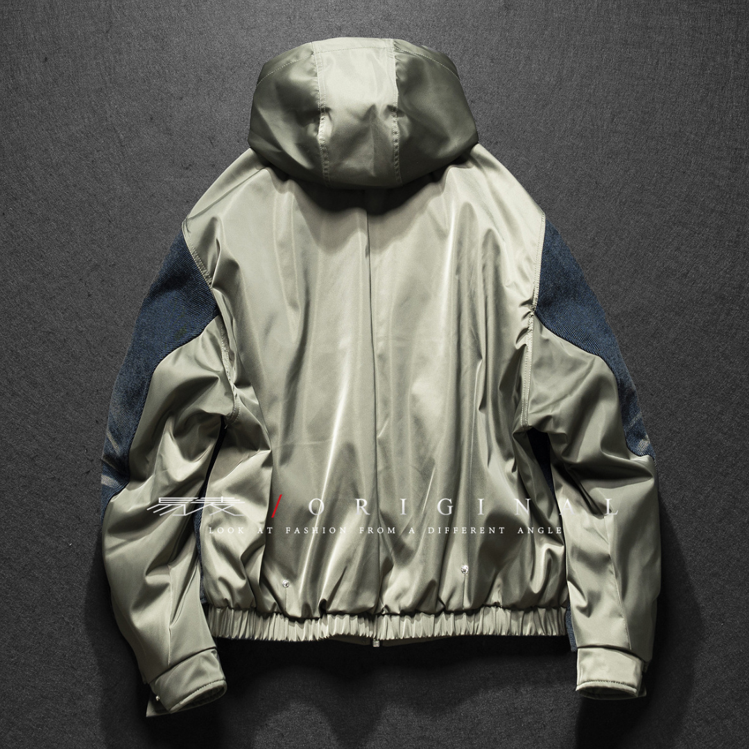 [YMORIGINAL] White Duck Down Layered Denim Jacket N840