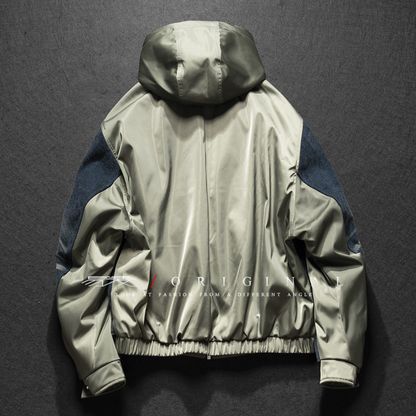 [YMORIGINAL] White Duck Down Layered Denim Jacket N840