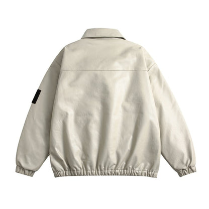PUレザー　ZIPジャケット　B678
