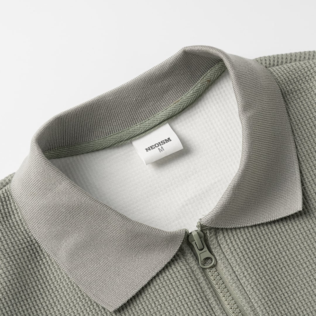 Waffle Half Zip Pullover C194