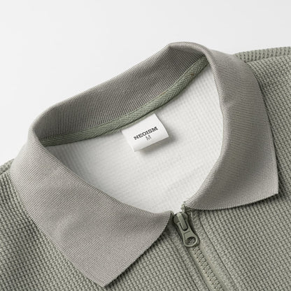 Waffle Half Zip Pullover C194