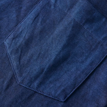 インディゴ染め　長袖Tシャツ　N1324