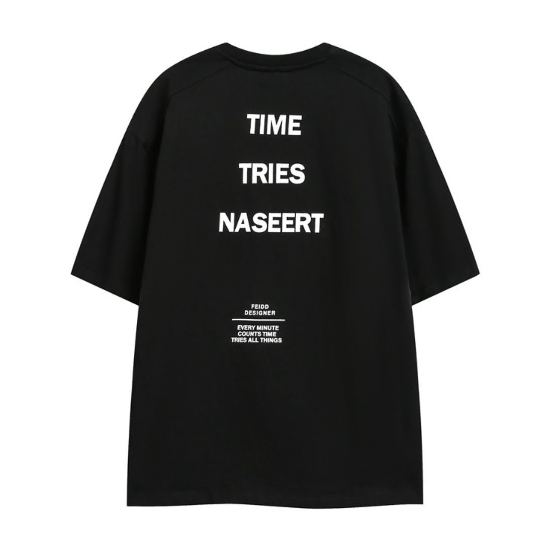 【TIME TRIES NASEERT】　プリントTシャツ　N445