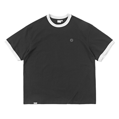 ワンポイント刺繍　リンガーTシャツ　N572
