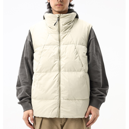 ホワイトダウン　パネル　ダウンベスト　N1023