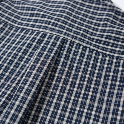 モダンチェック　ボタンダウンシャツ　N1035