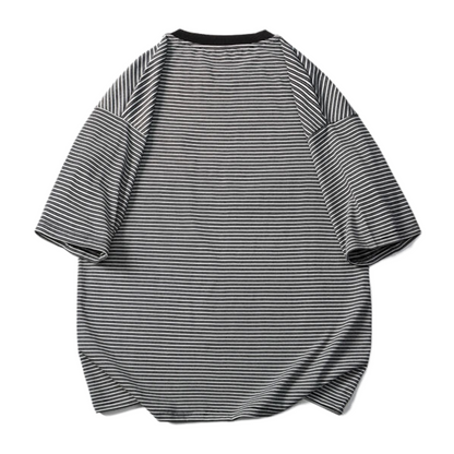 リンガーネック　ボーダー　半袖Tシャツ　N300