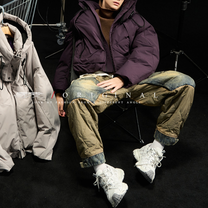 【Y.M.ORIGINAL】ホワイトダックダウン　ボリューム　フードジャケット　N855