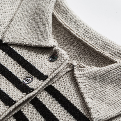 パネルライン　コットン混　ポロカラーニット　N880