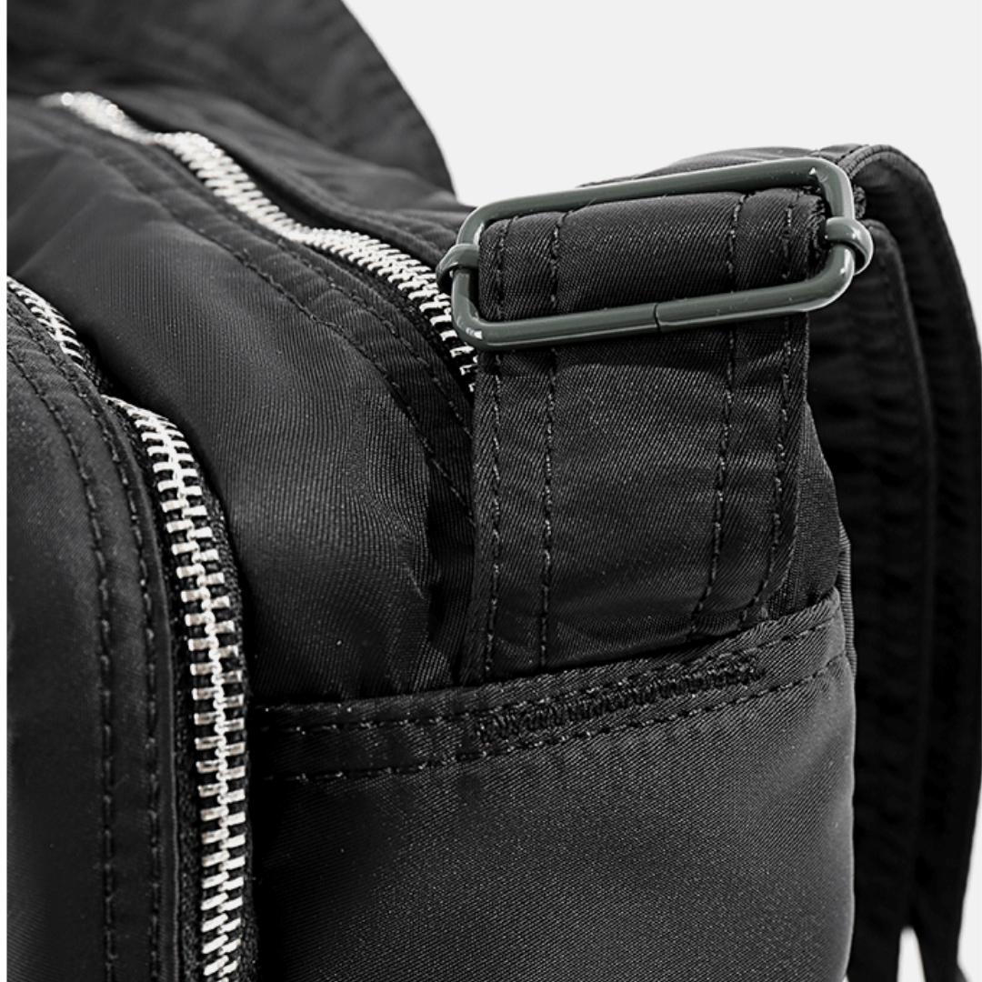 ミリタリーナイロン　ダブルファスナー　ショルダーバッグ　N1122