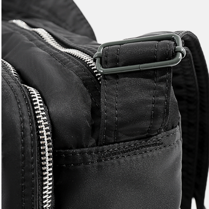 ミリタリーナイロン　ダブルファスナー　ショルダーバッグ　N1122