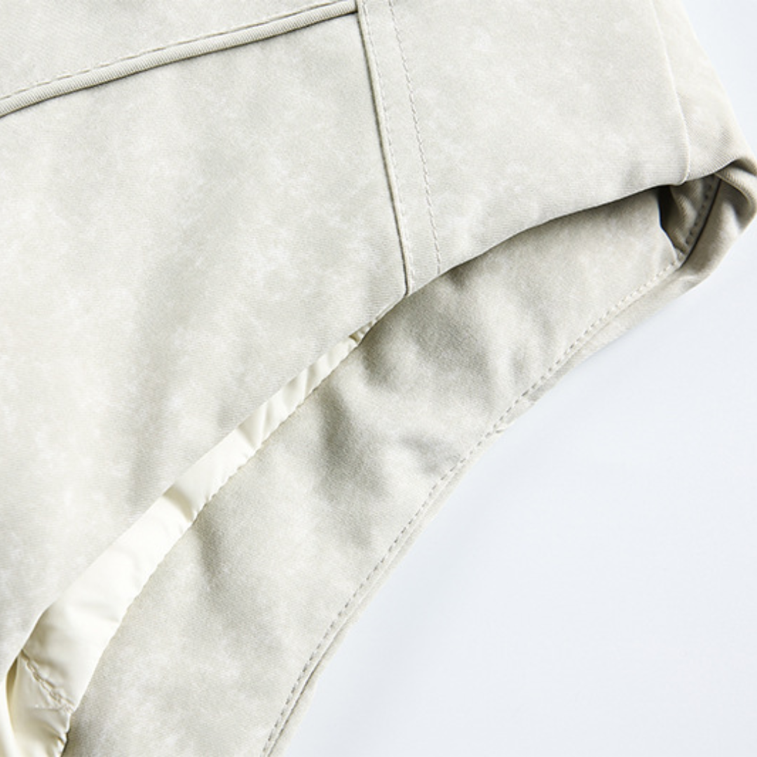 Faux layered wool polo collar knit N748