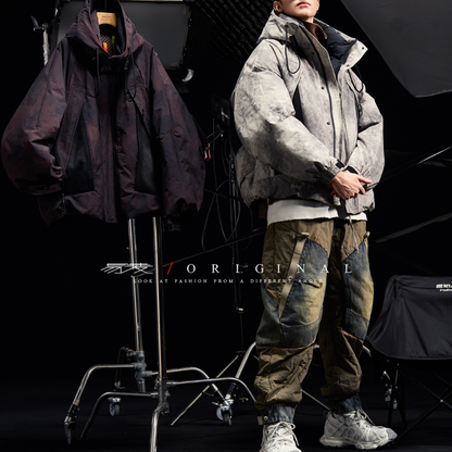[YMORIGINAL] White Duck Down Fog Color Hooded Jacket N843