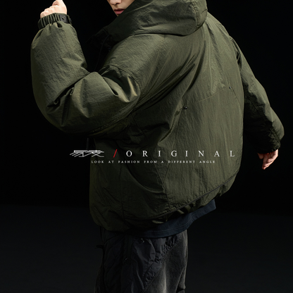 [YMORIGINAL] White Duck Down Washer PE Hooded Jacket N850