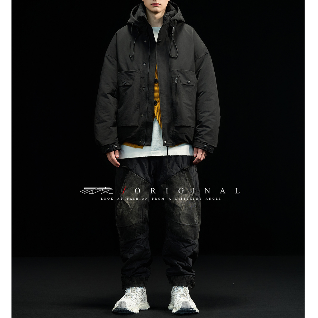 [YMORIGINAL] White Duck Down Utility Hooded Jacket N857