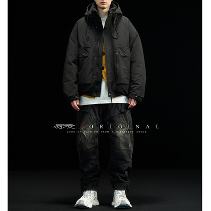 [YMORIGINAL] White Duck Down Utility Hooded Jacket N857