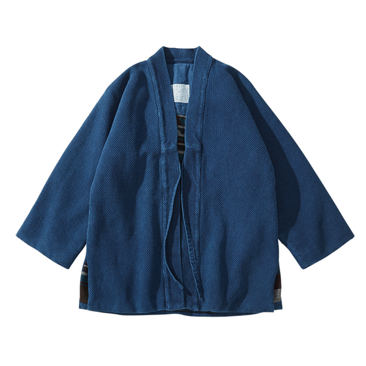 インディゴ染料め　キモノ　ジャケット　N1325
