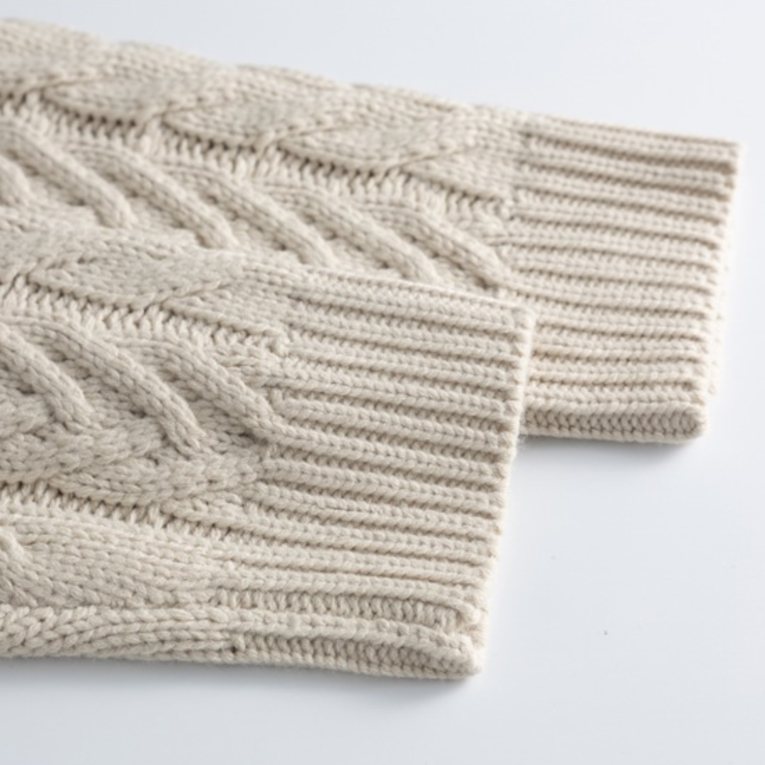 クレイジー ケーブルニット クルーネック カーディガン　N942