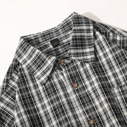 モダンチェック　レギュラーシャツ　N1249