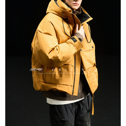 [YMORIGINAL] White Duck Down Big Pocket Hooded Jacket N849