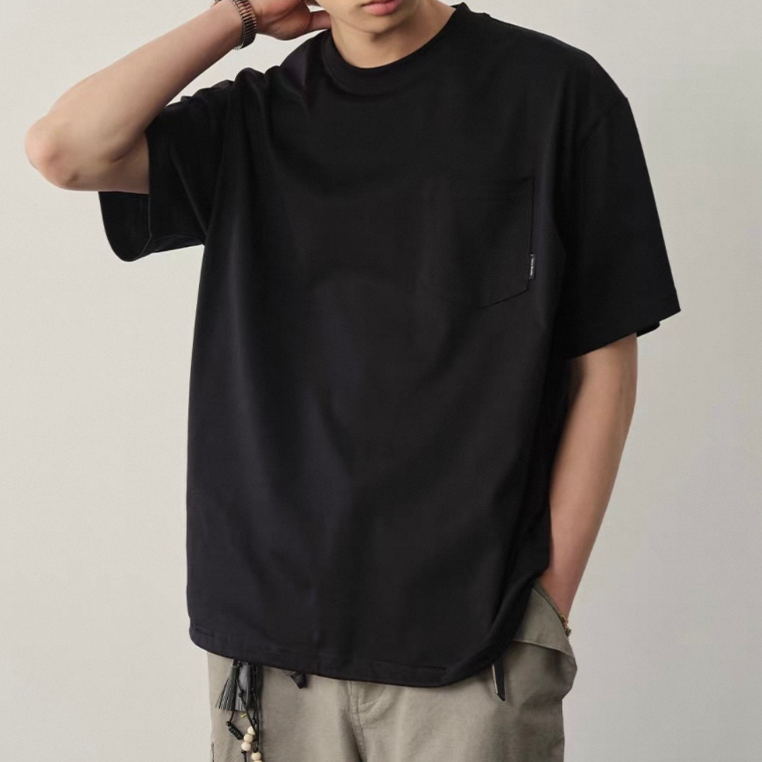 コットンポリ　ドロストヘム　　Tシャツ　N1573