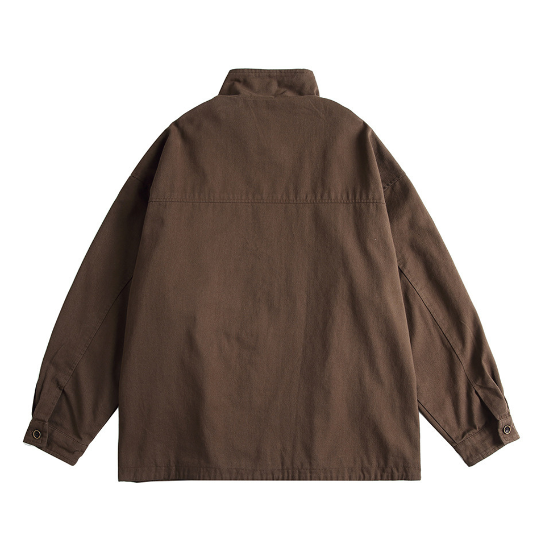 フェイクレイヤード　キモノ　スタンドカラージャケット　N1102