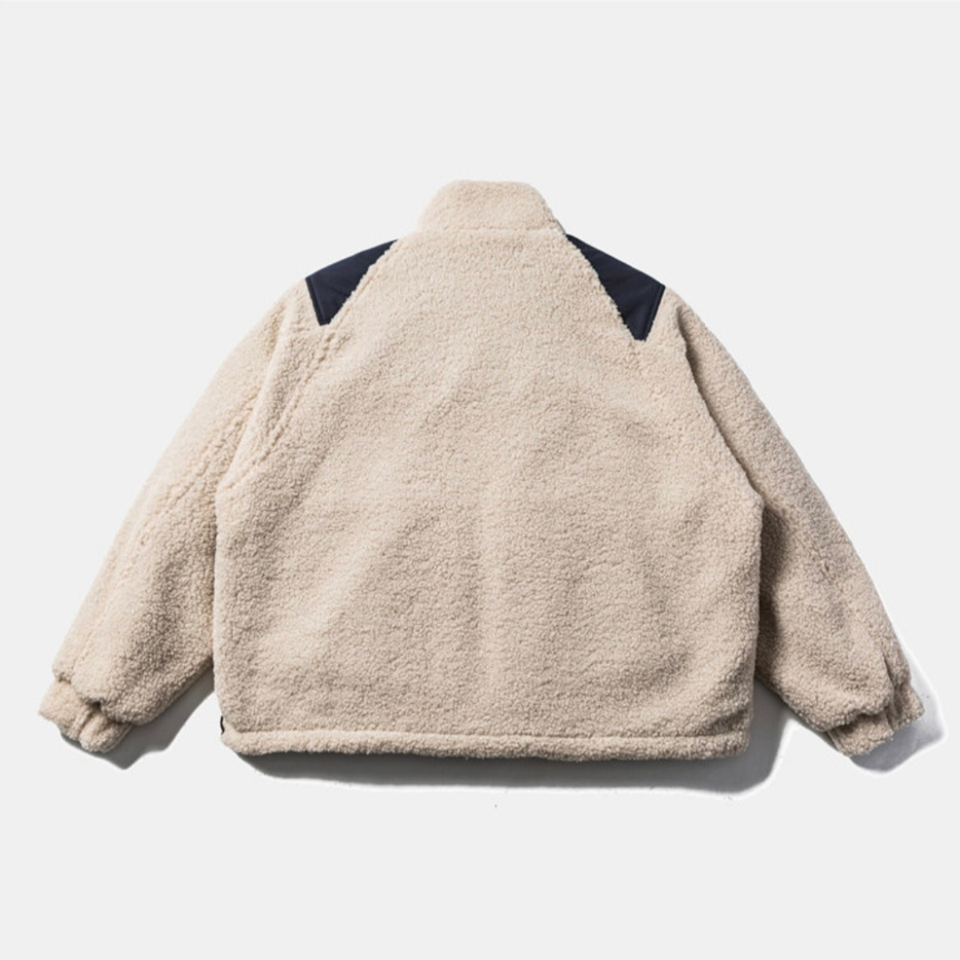 リバーシブル　バイカラー　ボアフリース　ジャケット　N912