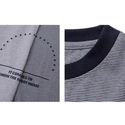 ★プリント　ミジンボーダー　Tシャツ　N157