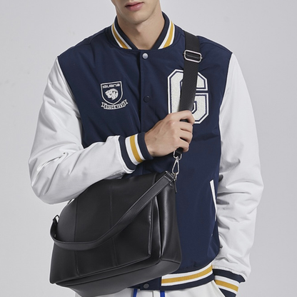 ２WAY　PUレザー　パネルステッチ　ショルダーバッグ　N1201