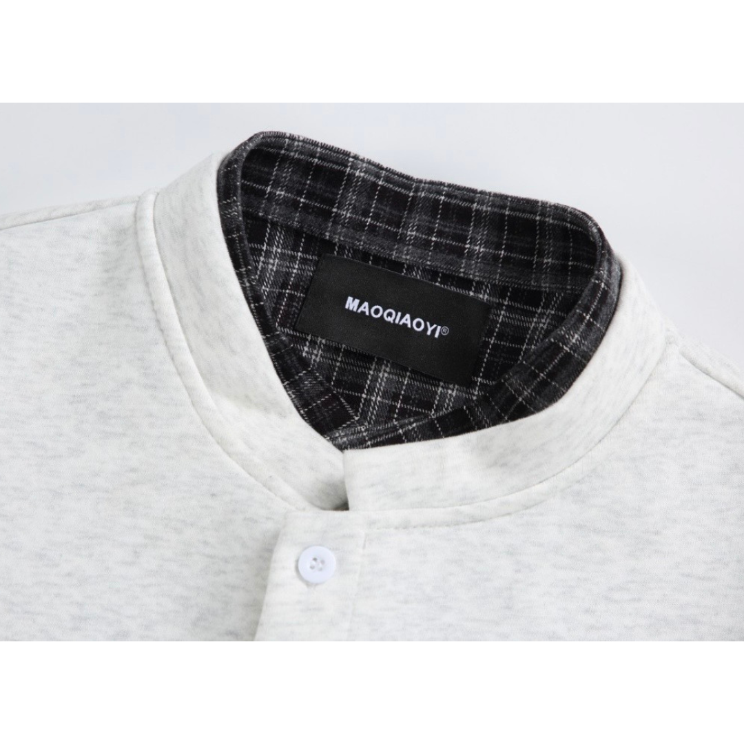 フェイクレイヤード　スウェットカーディガン　N1264