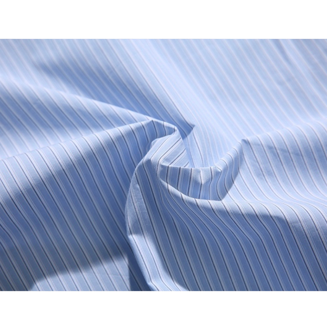 ストライプ　ハーフプラケット　半袖シャツ　N1292