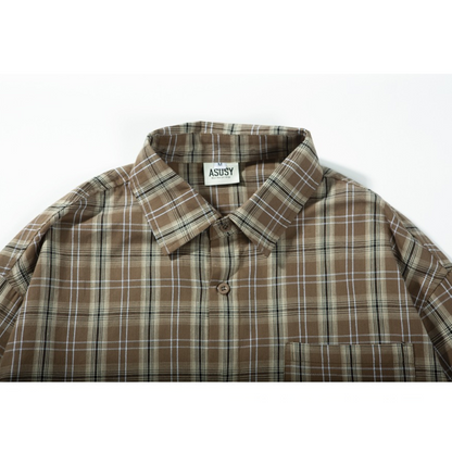 Local check long sleeve shirt N021