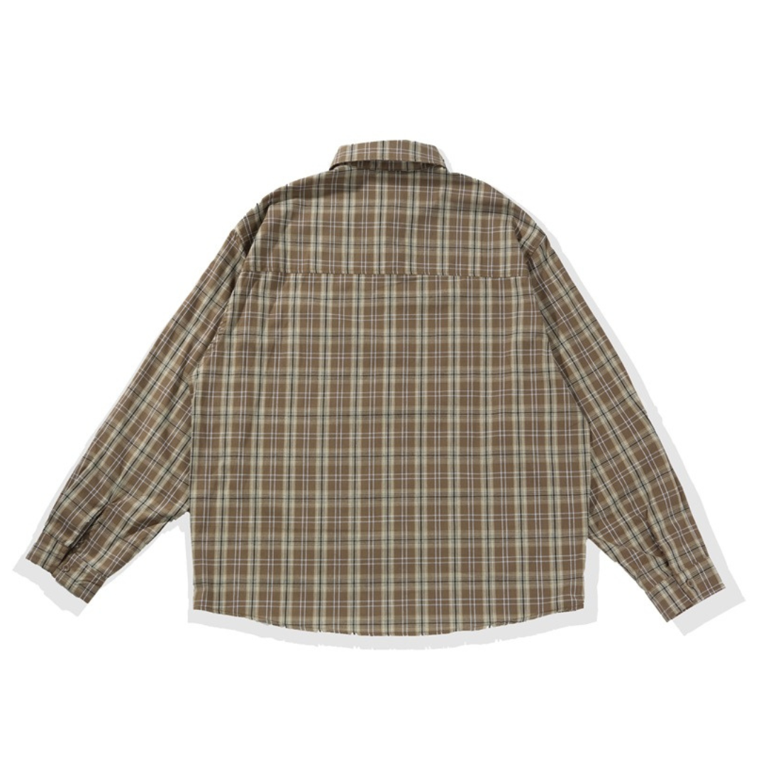 Local check long sleeve shirt N021