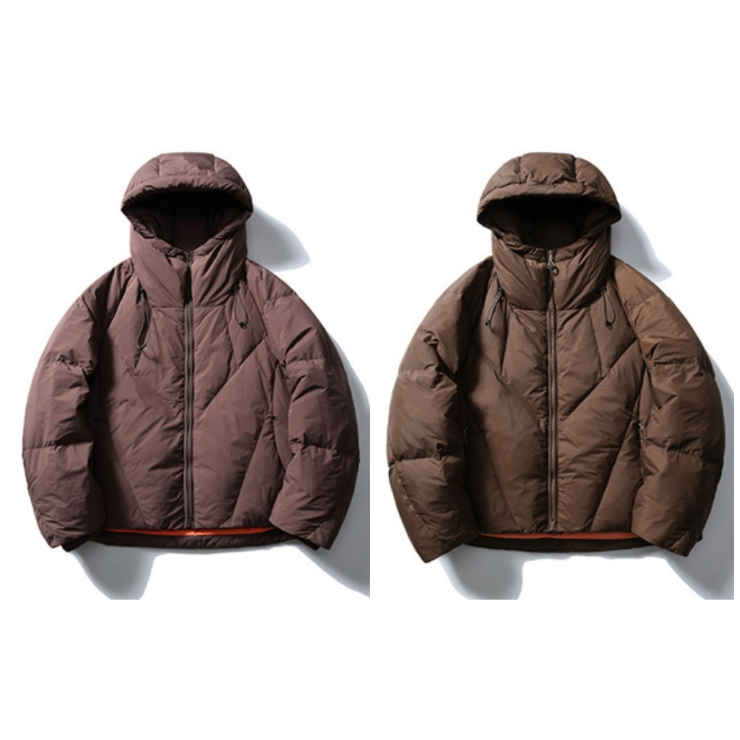 ホワイトダウン　ナイロン　フードジャケット　N955