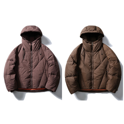 ホワイトダウン　ナイロン　フードジャケット　N955