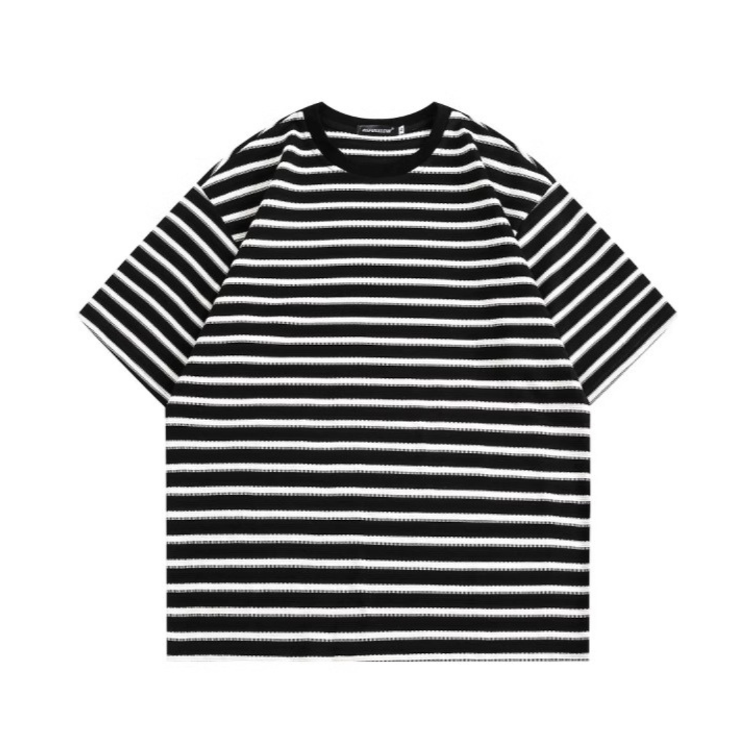 ジャガードボーダー　半袖Tシャツ　N1375