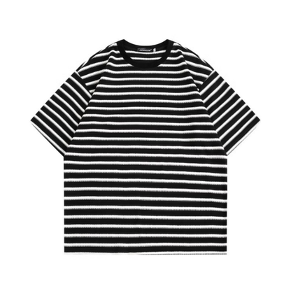 ジャガードボーダー　半袖Tシャツ　N1375