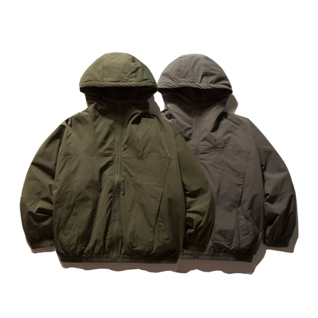 ホワイトダウン　ミニマル　フードジャケット　N945