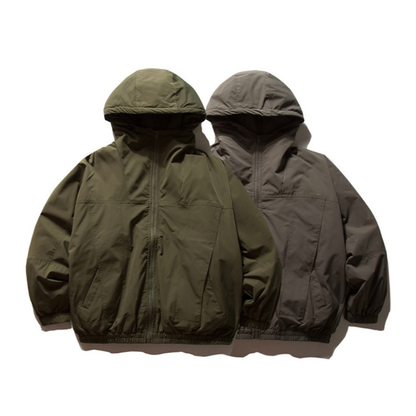 ホワイトダウン　ミニマル　フードジャケット　N945