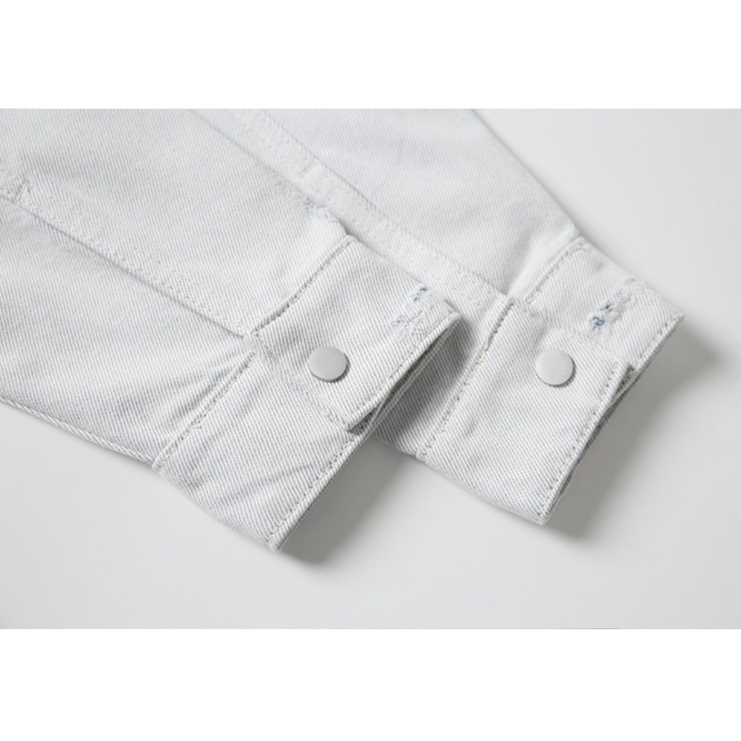 ダメージ　デニム　シャツジャケット　N1095