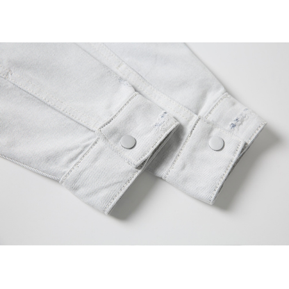 ダメージ　デニム　シャツジャケット　N1095