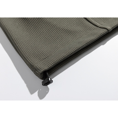 ストレッチ　コンビワッフル　長袖Tシャツ　N1218